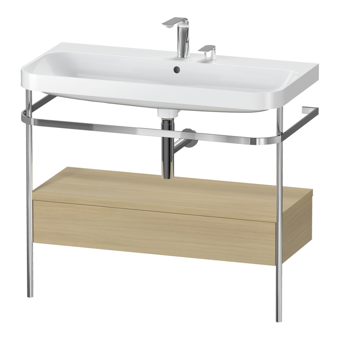 Duravit Meuble vasque Happy D.2 Plus 97,5x49 cm, 2 mitigeurs, Me E, avec console, 1 tiroir