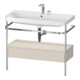 Duravit Meuble vasque Happy D.2 Plus 97,5x49 cm, 2 robinets, avec plan, avec console, 1 tiroir-1