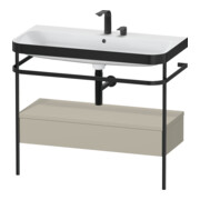 Duravit Meuble vasque Happy D.2 Plus 97,5x49 cm, 2 robinets, T avec console, 1 tiroir