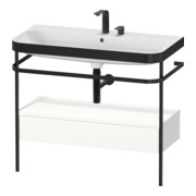 Duravit Meuble vasque Happy D.2 Plus 97,5x49 cm, 2 tiroirs, blanc mat, avec console, 1 tiroir