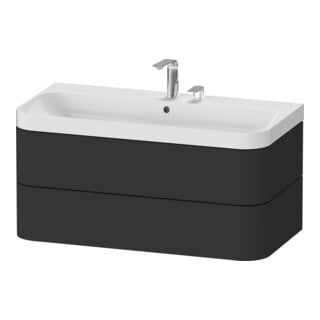 Duravit Meuble vasque Happy D.2 Plus 97,5x49 cm, 2 tiroirs, graph mat