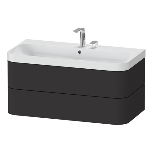 Duravit Meuble vasque Happy D.2 Plus 97,5x49 cm, 2 tiroirs, graph mat