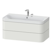 Duravit Meuble vasque Happy D.2 Plus 97,5x49 cm, 2 tiroirs, Noire s-mat