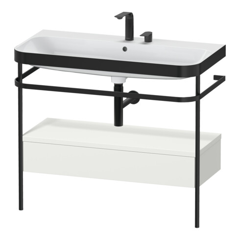 Duravit Meuble vasque Happy D.2 Plus 97,5x49 cm, 2 tiroirs, sans robinet, avec console, 1 tiroir