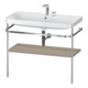 Duravit Meuble vasque Happy D.2 Plus 97,5x49 cm, 2 trous, blanc, avec console métallique-1