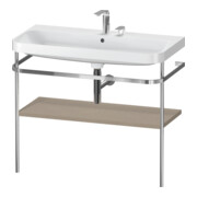 Duravit Meuble vasque Happy D.2 Plus 97,5x49 cm, 2 trous, blanc, avec console métallique
