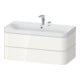 Duravit Meuble vasque Happy D.2 Plus 97,5x49 cm, 2 trous, blanc brillant, 2 tiroirs-1