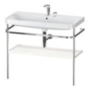 Duravit Meuble vasque Happy D.2 Plus 97,5x49 cm, 2 trous, blanc brillant, avec console métal