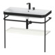 Duravit Meuble vasque Happy D.2 Plus 97,5x49 cm, 2 trous, blanc brillant, avec console métal-1
