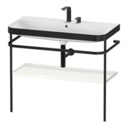 Duravit Meuble vasque Happy D.2 Plus 97,5x49 cm, 2 trous, blanc brillant, avec console métal