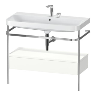 Duravit Meuble vasque Happy D.2 Plus 97,5x49 cm, 2 trous, blanc mat, avec console, 1 tiroir
