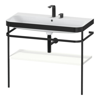 Duravit Meuble vasque Happy D.2 Plus 97,5x49 cm, 2 trous, blanc mat, avec console