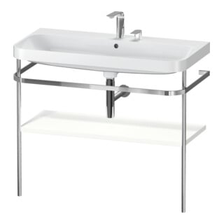Duravit Meuble vasque Happy D.2 Plus 97,5x49 cm, 2 trous, blanc mat, avec console