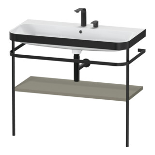 Duravit Meuble vasque Happy D.2 Plus 97,5x49 cm, 2 trous, gris satiné, avec console