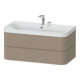Duravit Meuble vasque Happy D.2 Plus 97,5x49 cm, 2 trous, lin, 2 tiroirs-1