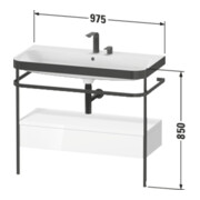 Duravit Meuble vasque Happy D.2 Plus 97,5x49 cm, 2 trous, plan, console, 1 tiroir-4