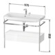 Duravit Meuble vasque Happy D.2 Plus 97,5x49 cm, 2 trous, sans console, 1 tiroir