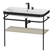 Duravit Meuble vasque Happy D.2 Plus 97,5x49 cm, 2 trous, Tau satin, avec console