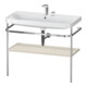 Duravit Meuble vasque Happy D.2 Plus 97,5x49 cm, 2 trous, taupe mat, avec console-1
