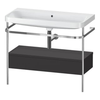 Duravit Meuble vasque Happy D.2 Plus 97,5x49 cm, gris mat, avec console, 1 tiroir