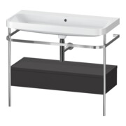 Duravit Meuble vasque Happy D.2 Plus 97,5x49 cm, gris mat, avec console, 1 tiroir