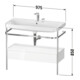Duravit Meuble vasque Happy D.2 Plus 97,5x49 cm, gris mat, avec console, 1 tiroir