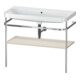 Duravit Meuble vasque Happy D.2 Plus 97,5x49 cm, sans robinetterie, taupe mat, avec console-1