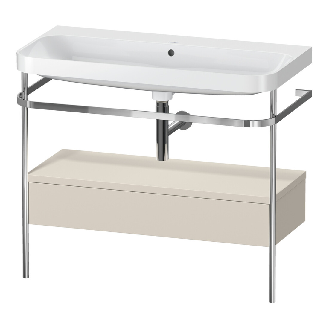 Duravit Meuble vasque Happy D.2 Plus 97,5x49 cm, sans trop-plein, avec console, 1 tiroir