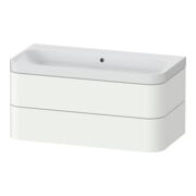 Duravit Meuble vasque Happy D.2 Plus 97,5x49 cm, sans trou, blanc mat, 2 tiroirs