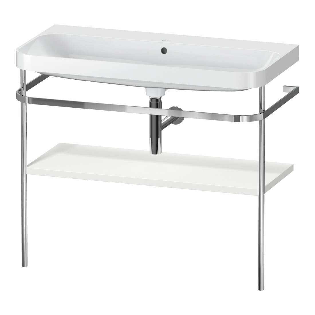 Duravit Meuble vasque Happy D.2 Plus 97,5x49 cm, sans trou, blanc mat, avec console
