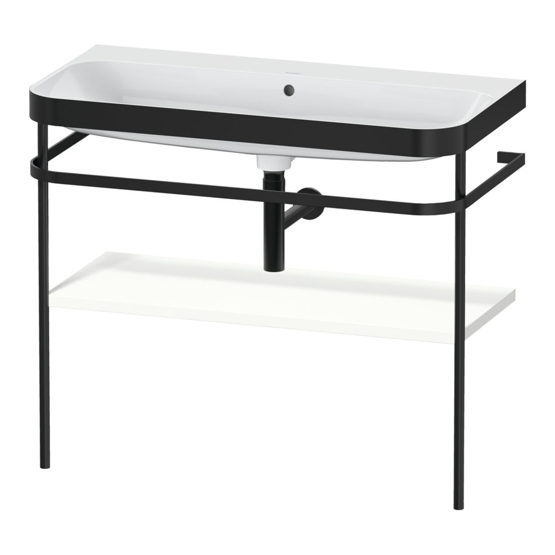 Duravit Meuble vasque Happy D.2 Plus 97,5x49 cm, sans trou, blanc satin, avec console