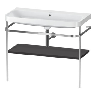 Duravit Meuble vasque Happy D.2 Plus 97,5x49 cm, sans trou, graphite mat, avec console