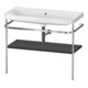 Duravit Meuble vasque Happy D.2 Plus 97,5x49 cm, sans trou, graphite mat, avec console-1