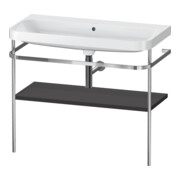 Duravit Meuble vasque Happy D.2 Plus 97,5x49 cm, sans trou, graphite mat, avec console