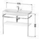 Duravit Meuble vasque Happy D.2 Plus 97,5x49 cm, sans trou, graphite mat, avec console