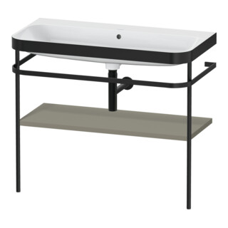 Duravit Meuble vasque Happy D.2 Plus 97,5x49 cm, sans trou, gris mat, avec console