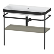 Duravit Meuble vasque Happy D.2 Plus 97,5x49 cm, sans trou, gris mat, avec console
