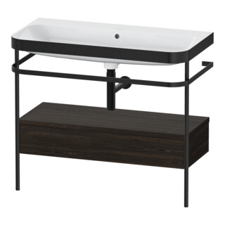 Duravit Meuble vasque Happy D.2 Plus 97,5x49 cm, sans trou, mat, avec console, 1 tiroir