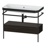 Duravit Meuble vasque Happy D.2 Plus 97,5x49 cm, sans trou, mat, avec console, 1 tiroir