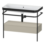 Duravit Meuble vasque Happy D.2 Plus 97,5x49 cm, sans trou robinet, avec console, 1 tiroir
