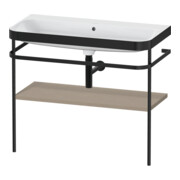 Duravit Meuble vasque Happy D.2 Plus 97,5x49 cm, sans trou robinet, blanc, avec console métal
