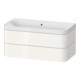 Duravit Meuble vasque Happy D.2 Plus 97,5x49 cm, sans trou robinet, blanc brillant, 2 tiroirs-1