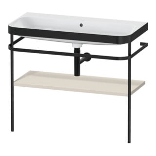 Duravit Meuble vasque Happy D.2 Plus 97,5x49 cm, sans trou robinet, taupe mat, avec console