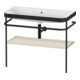 Duravit Meuble vasque Happy D.2 Plus 97,5x49 cm, sans trou robinet, taupe mat, avec console-1
