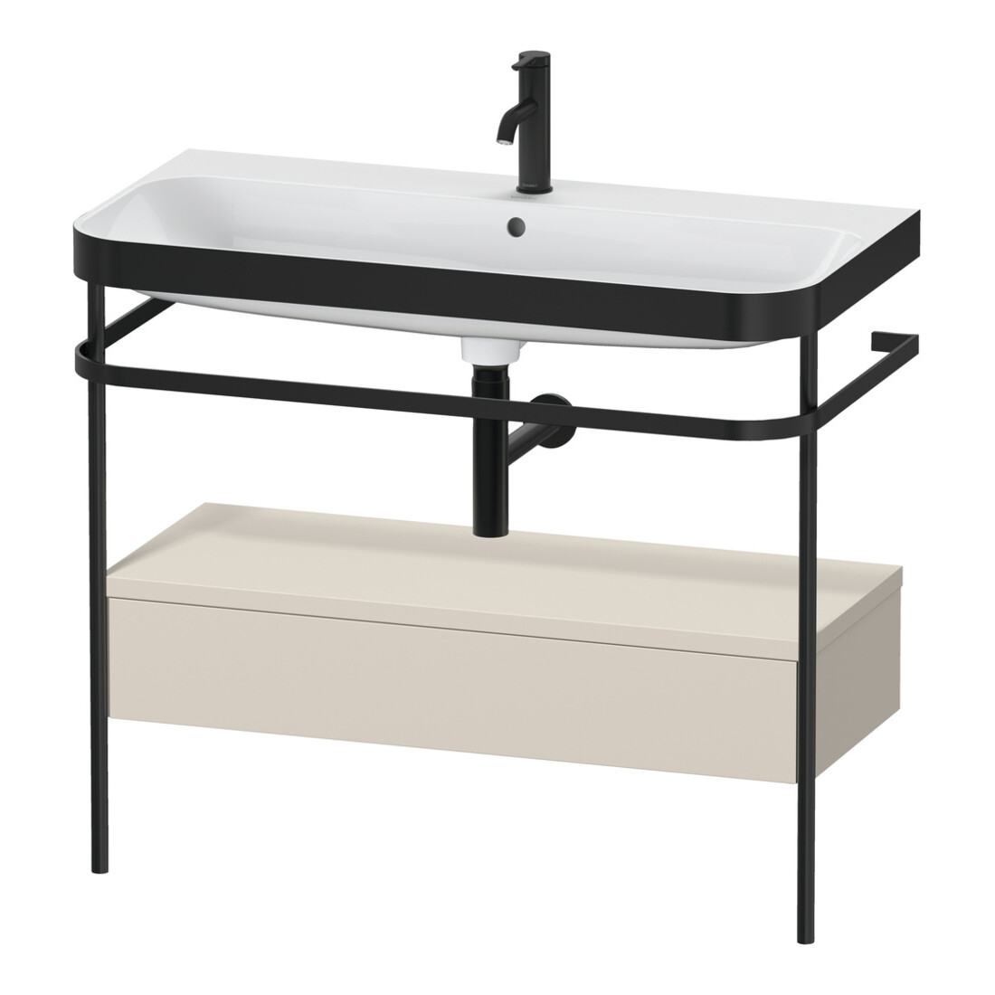 Duravit Meuble vasque Happy D.2 Plus 97,5x49cm, 1 mitigeur, avec console, 1 tiroir