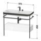 Duravit Meuble vasque Happy D.2 Plus 97,5x49cm, 1 tiroir, blanc mat, avec console