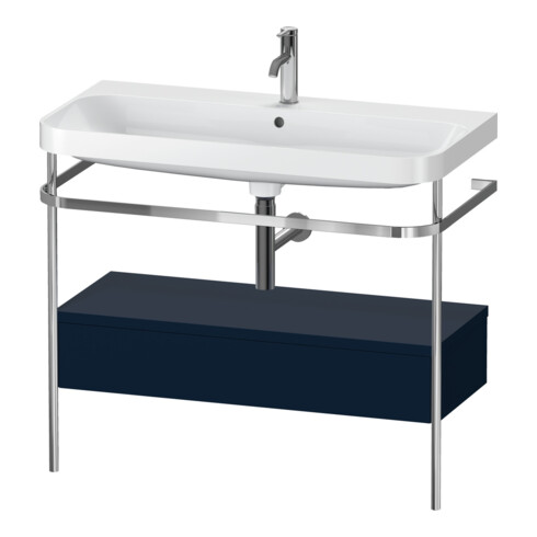 Duravit Meuble vasque Happy D.2 Plus 97,5x49cm, 1 trou, bleu mat, avec console, 1 tiroir