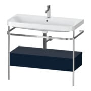 Duravit Meuble vasque Happy D.2 Plus 97,5x49cm, 1 trou, bleu mat, avec console, 1 tiroir