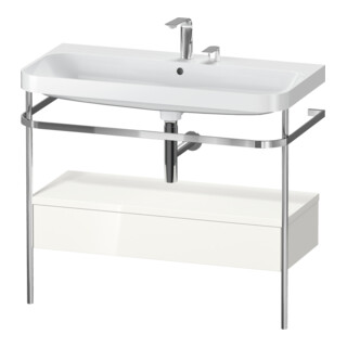 Duravit Meuble vasque Happy D.2 Plus 97,5x49cm, 2 t, blanc brillant, avec console, 1 tiroir