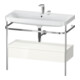 Duravit Meuble vasque Happy D.2 Plus 97,5x49cm, 2 t, blanc brillant, avec console, 1 tiroir-1